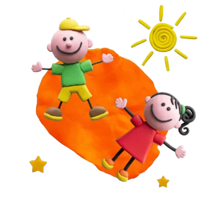 Niños la travesura naranja